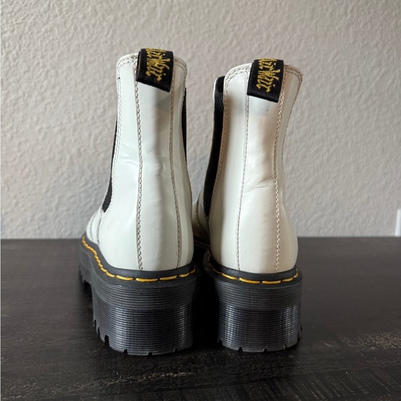 White Chelsea Quad Doc Marten Boots - Picture 6 of 6